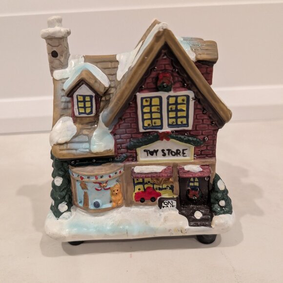 Bouclair Christmas Village Toy Store Battery Powered- works - Picture 1 of 13
